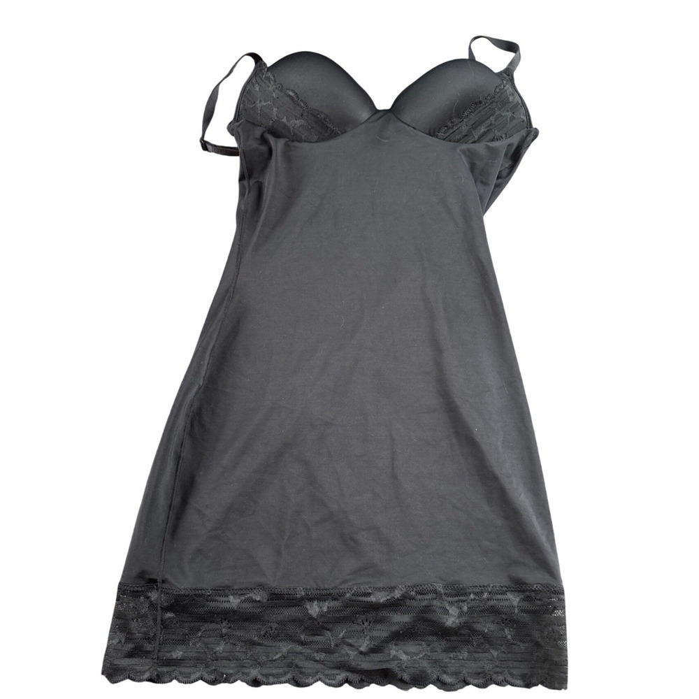 Red Hot by Spanx Black Lace Trim Shapewear Slip Underwire Cups Womens Medium